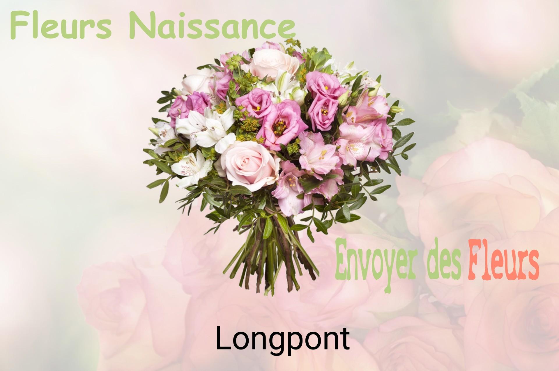 Bouquet de fleurs de naissance livré à Longpont