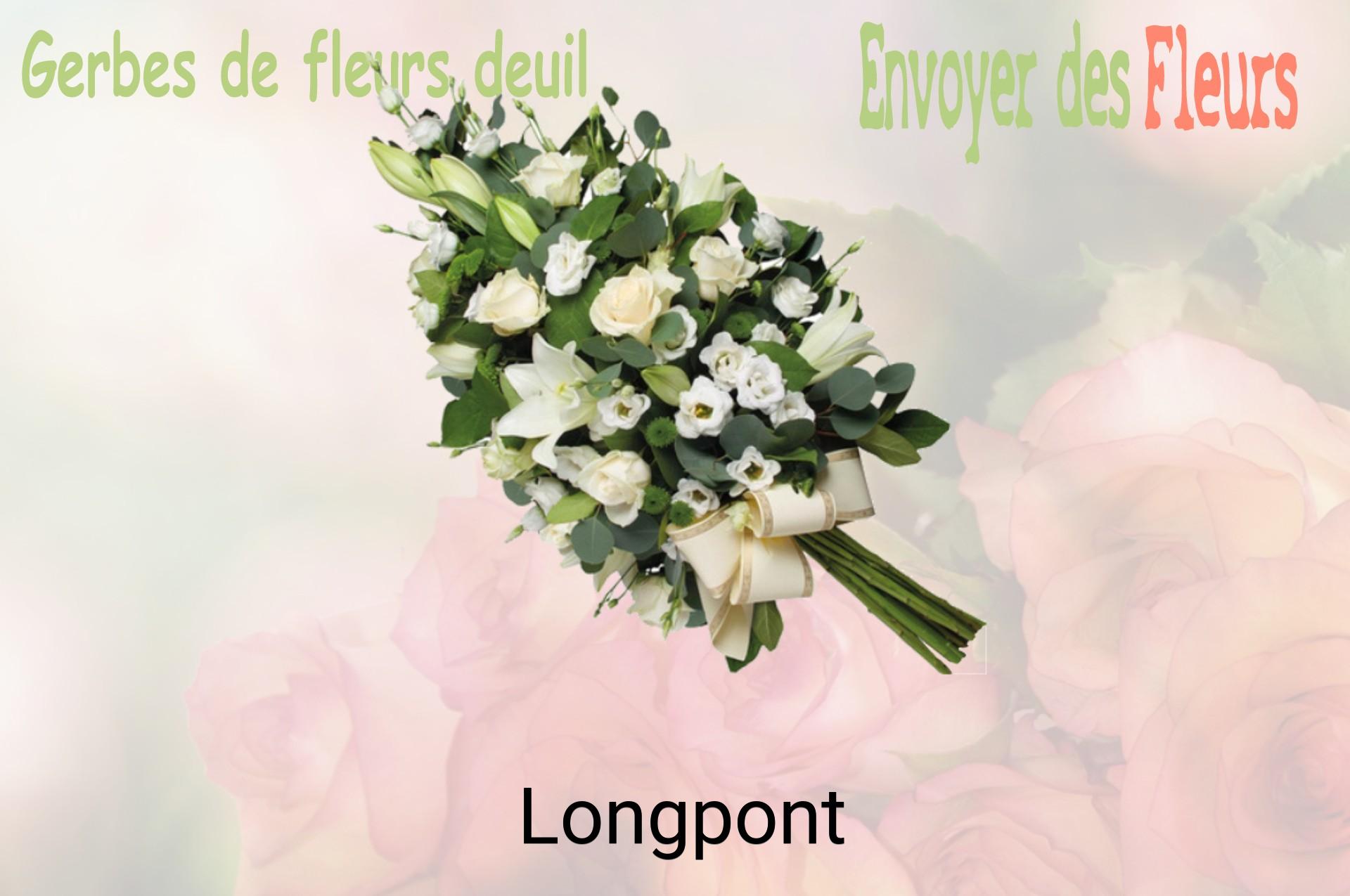 Gerbe de fleurs de deuil livrée à Longpont